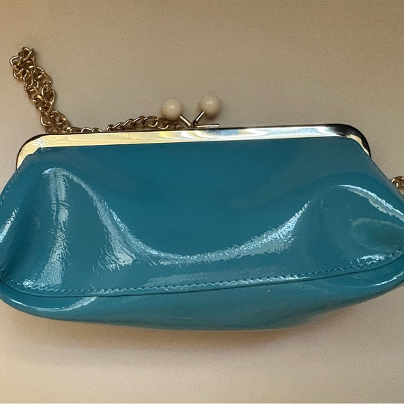 Miu Miu Blue and Gold Clutch with Detachable Chain - Picture 4 of 4